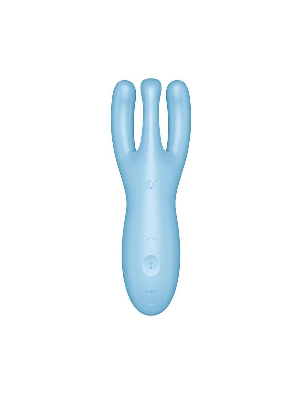 Клиторальный смарт вибратор Satisfyer Threesome 4 Blue с тремя пальчиками в DIDO