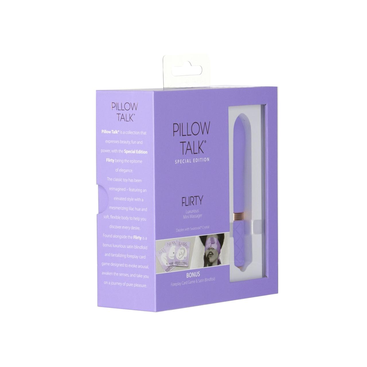Роскошный вибратор Pillow Talk Flirty Purple Special Edition, Сваровски, повязка на глаза+игра в DIDO
