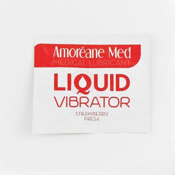 Пробник лубриканта с эффектом вибрации Amoreane Med Liquid Vibrator Strawberry (2 мл) в DIDO