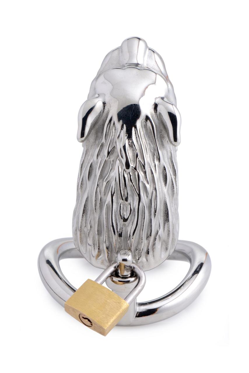 Клетка для пениса Master Series: Tiger King Cock Cage With Lock, три кольца, замок, три ключа в DIDO