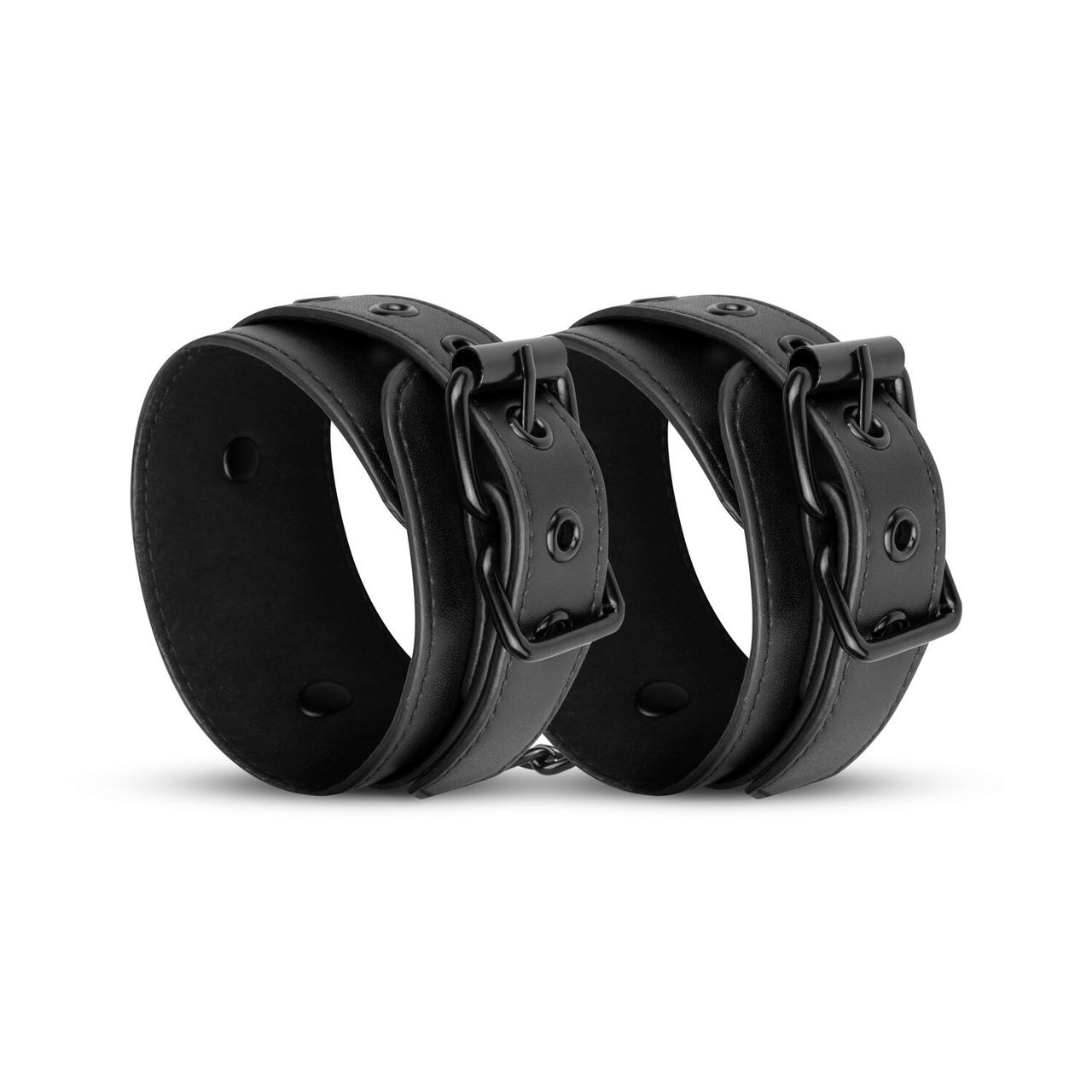 Наручники Bedroom Fantasies: Faux Leather Handcuffs One Size, чорні у DIDO