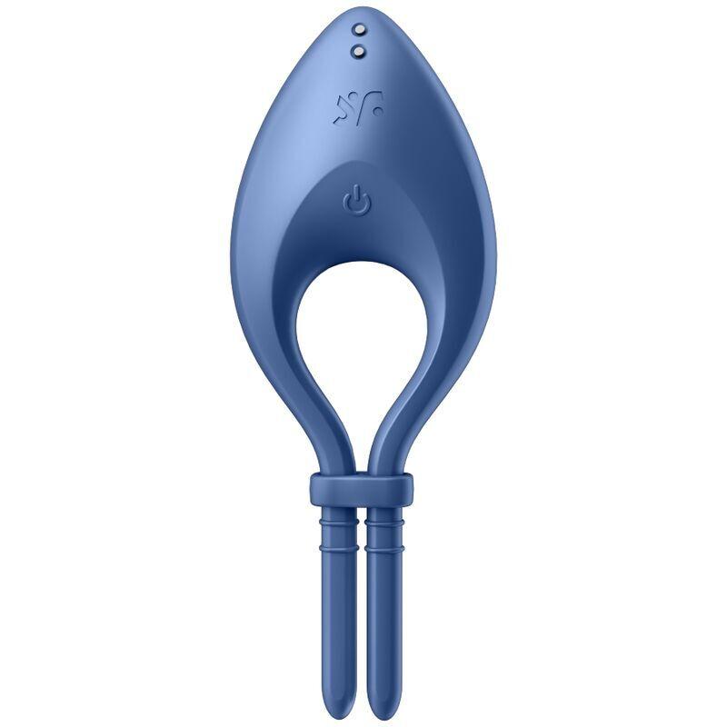 Эрекционное смарт-виброкольцо лассо с регулировкой размера Satisfyer Bullseye Blue в DIDO