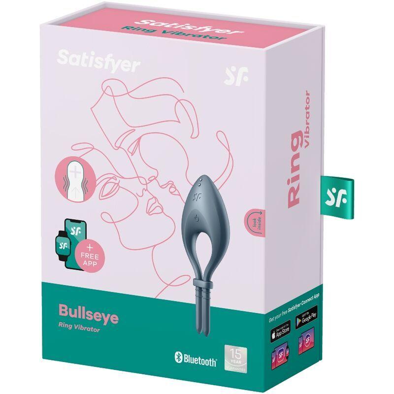 Эрекционное смарт виброкольцо лассо с регулировкой размера Satisfyer Bullseye Dark Blue в DIDO