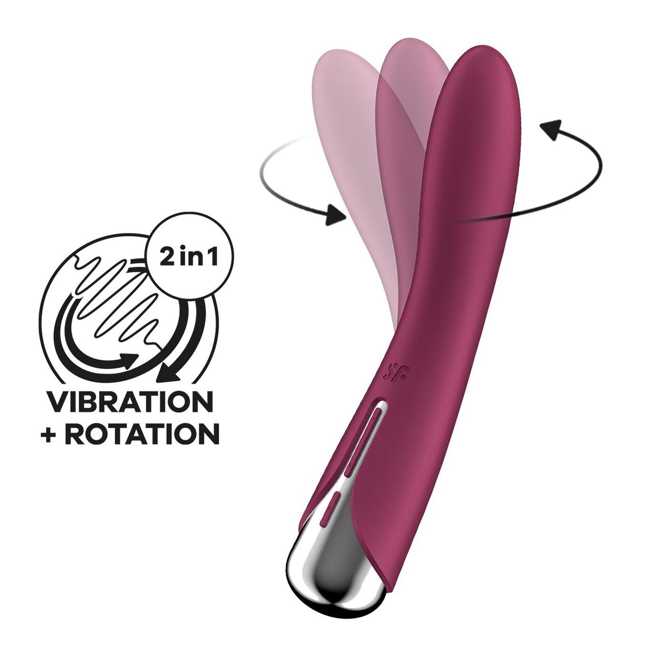 Вібратор точки G з обертанням Satisfyer Spinning Vibe 1 Red, 2 мотори в DIDO