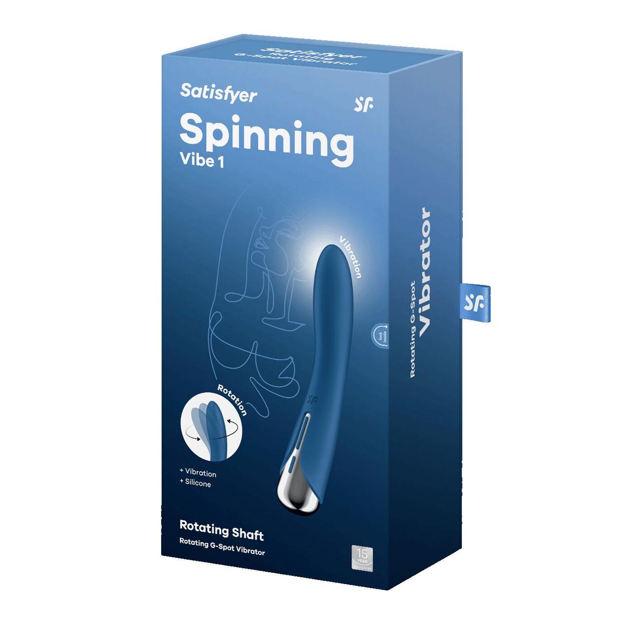 Вібратор точки G з обертанням Satisfyer Spinning Vibe 1 Blue, 2 мотори в DIDO