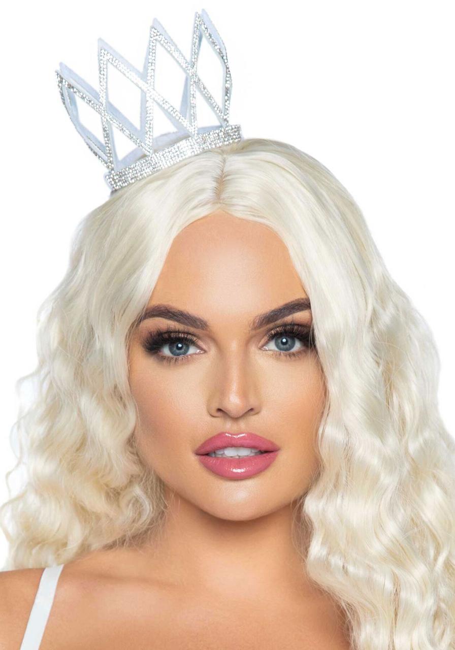 Корона со стразами Leg Avenue Faux rhinestone die cut crown, с резиночками для крепления в DIDO
