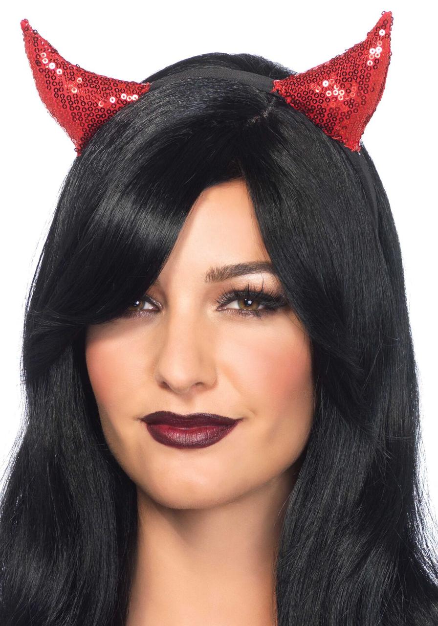 Дьявольские рожки с пайетками Leg Avenue Sequin devil horns в DIDO
