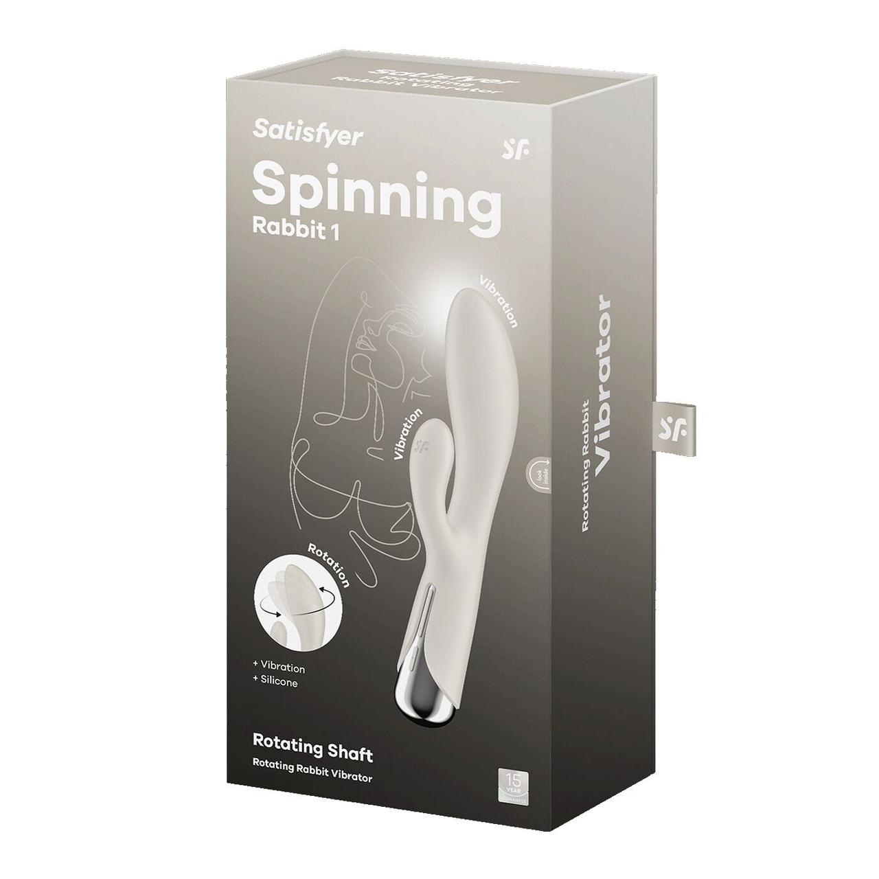 Вибратор-кролик с ротацией Satisfyer Spinning Rabbit 1 Beige, 3 мотора в DIDO