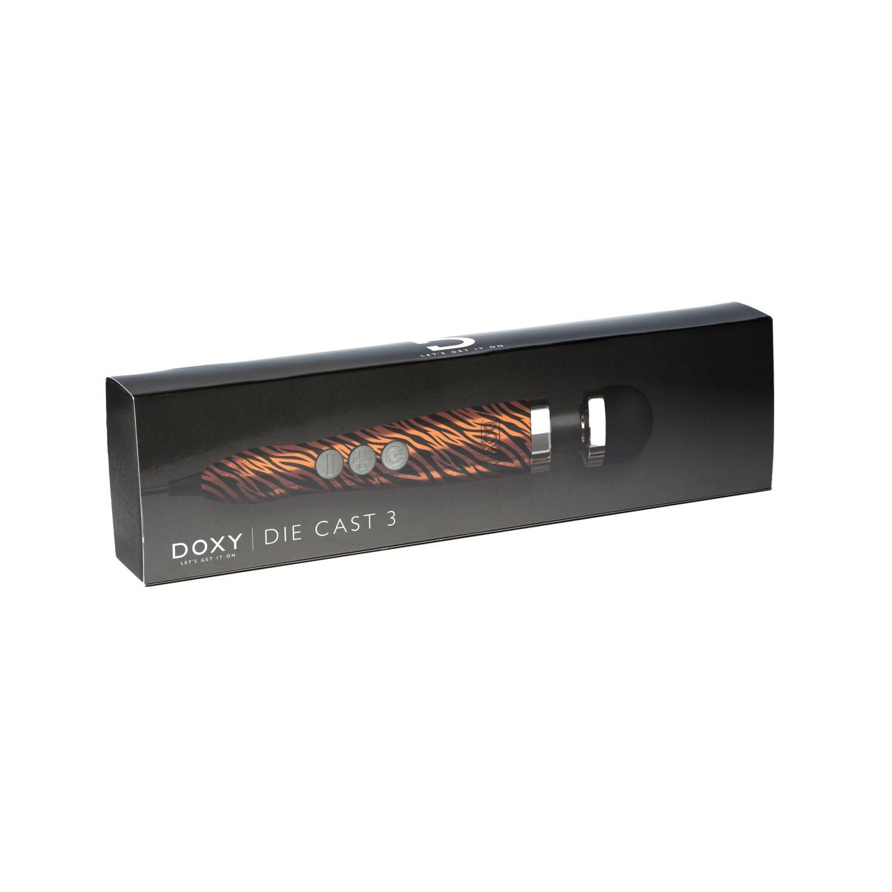Вібромасажер DOXY Die Cast 3 TIGER, дуже потужний, живлення 220В, металевий корпус в DIDO