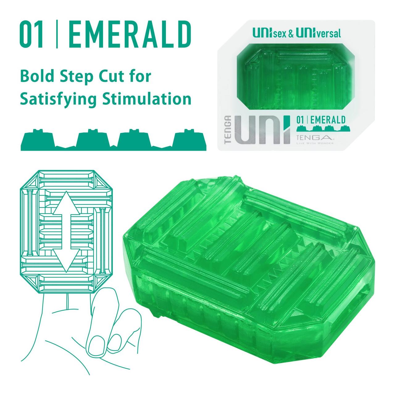 Стимулятор для ерогенних зон Tenga UNI Emerald у DIDO