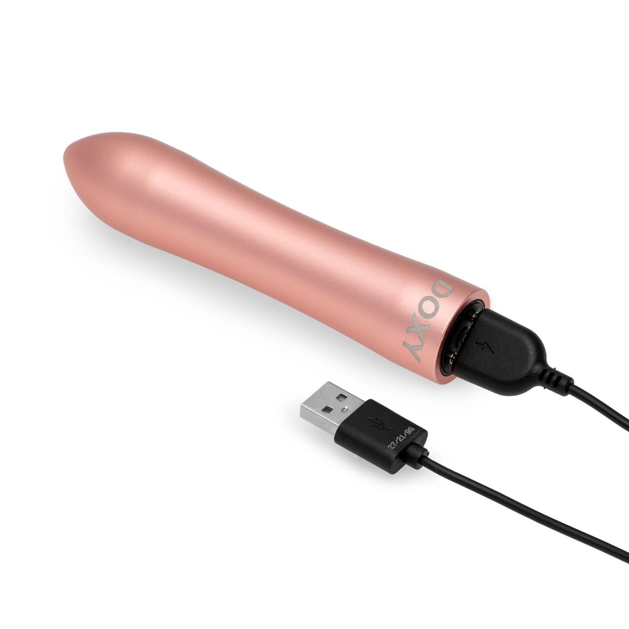 Потужна віброкуля DOXY ROSE GOLD в металевому кейсі, ультрагладка, 7 режимів у DIDO