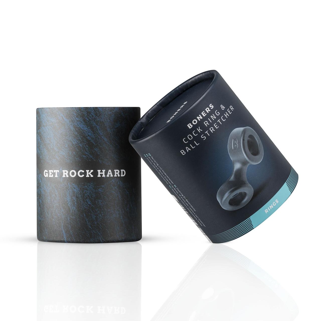 Эрекционное кольцо Boners Cock Ring And Ball Stretcher - Grey в DIDO