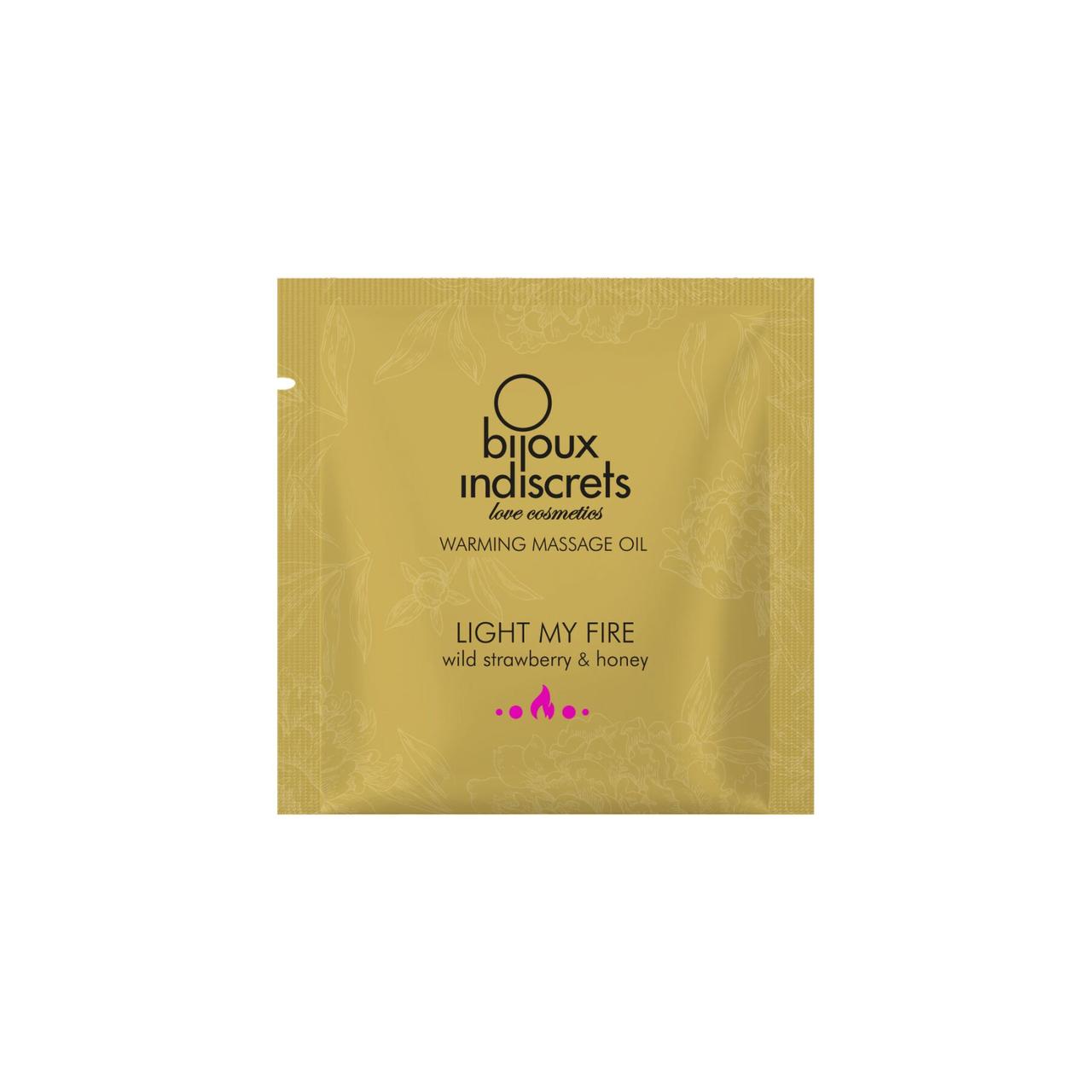 Пробник массажного масла Bijoux Indiscrets Light my Fire – Wild Strawberry & Honey (2 мл) в DIDO