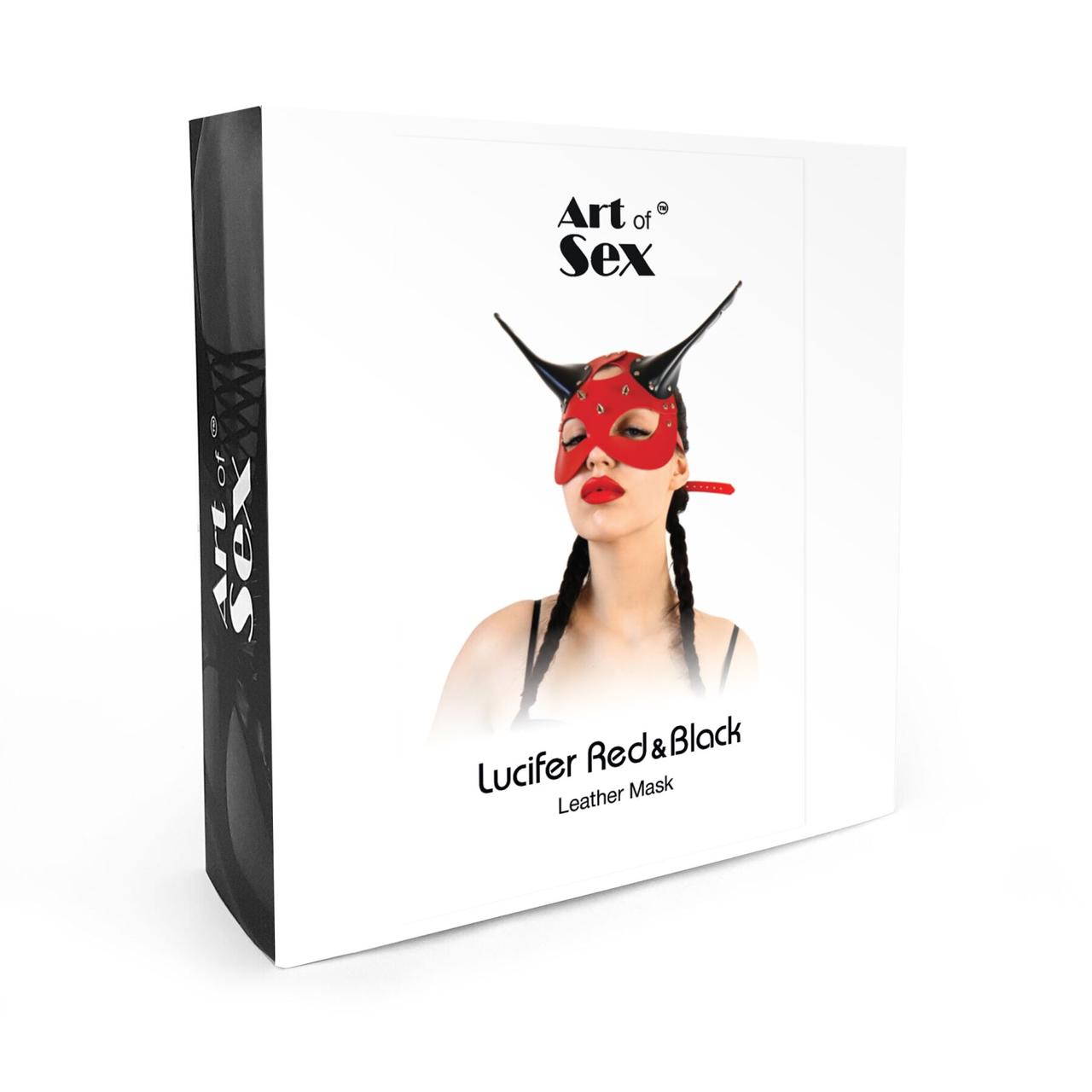 Шкіряна маска Art of Sex - Lucifer Red&Black в DIDO