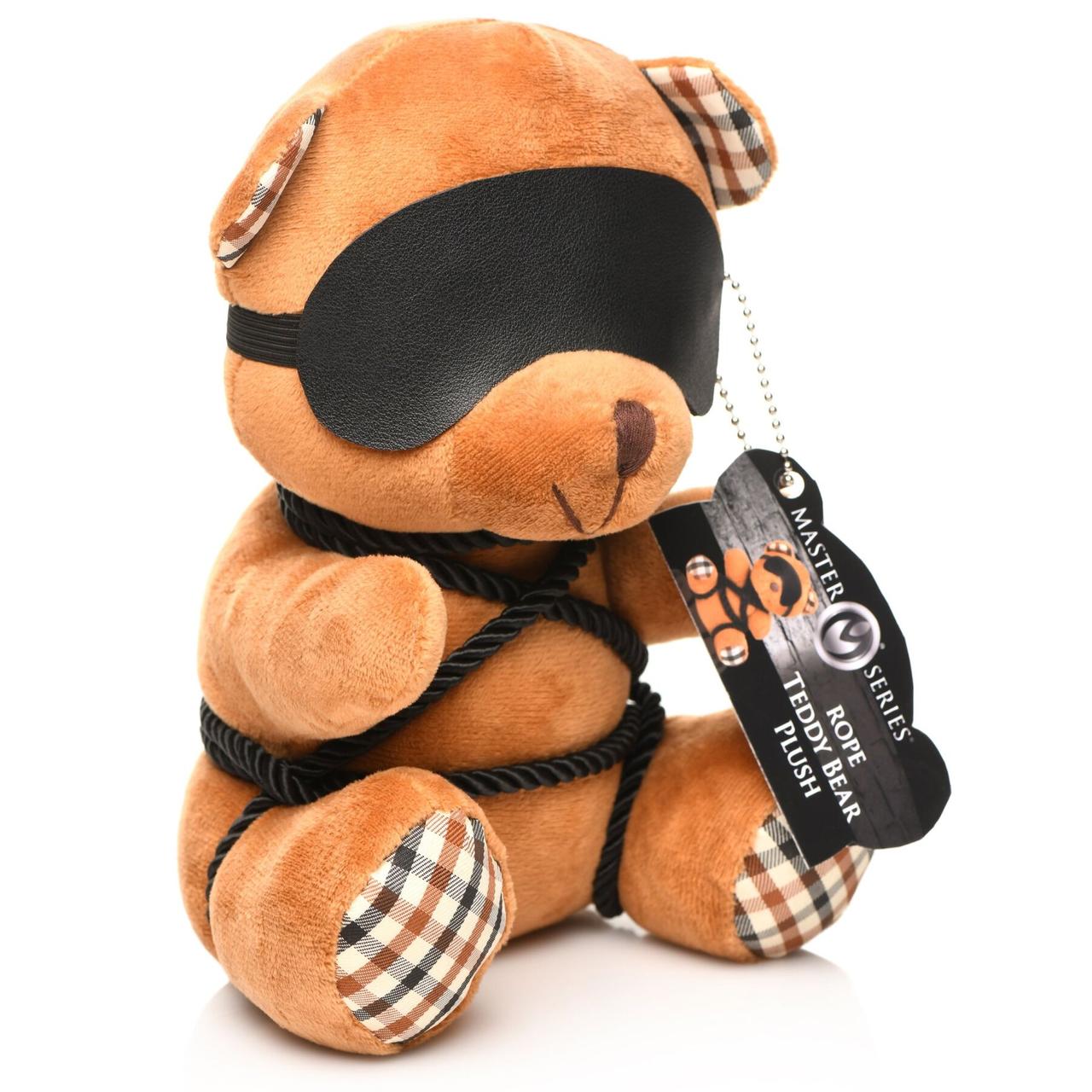 Плюшеве ведмежа ROPE Teddy Bear БДСМ в шкіряній масці та обв'язці, 22x16x12 см в DIDO.