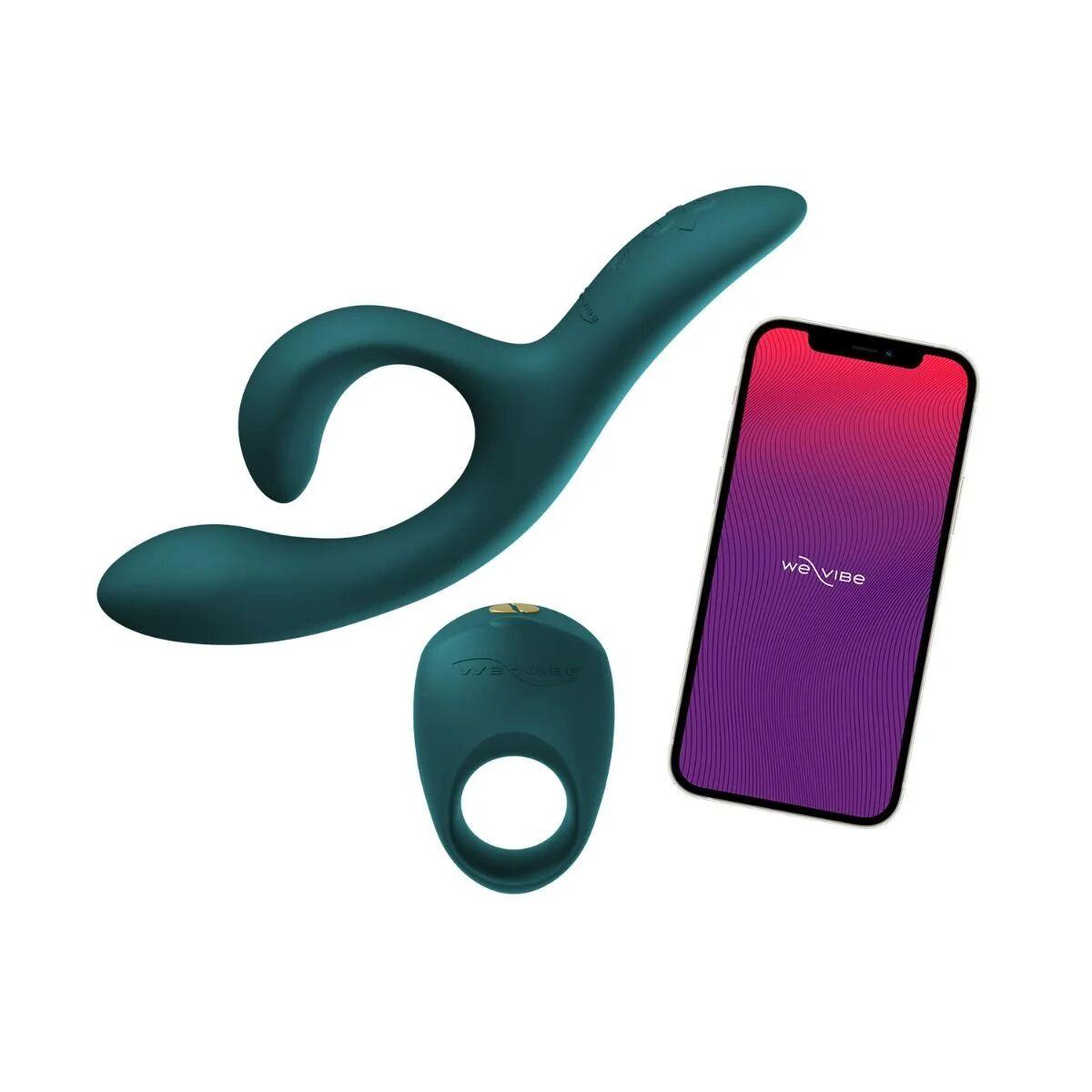Подарунковий набір для пар We-Vibe Date Night Set: вібратор-кролик Nova 2, ерекційне кільце Pivot в DIDO