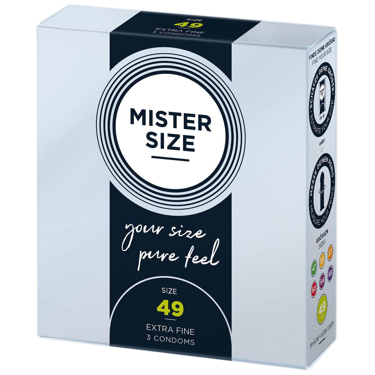 Презервативы Mister Size - pure feel - 49 (3 condoms), толщина 0,05 мм в DIDO