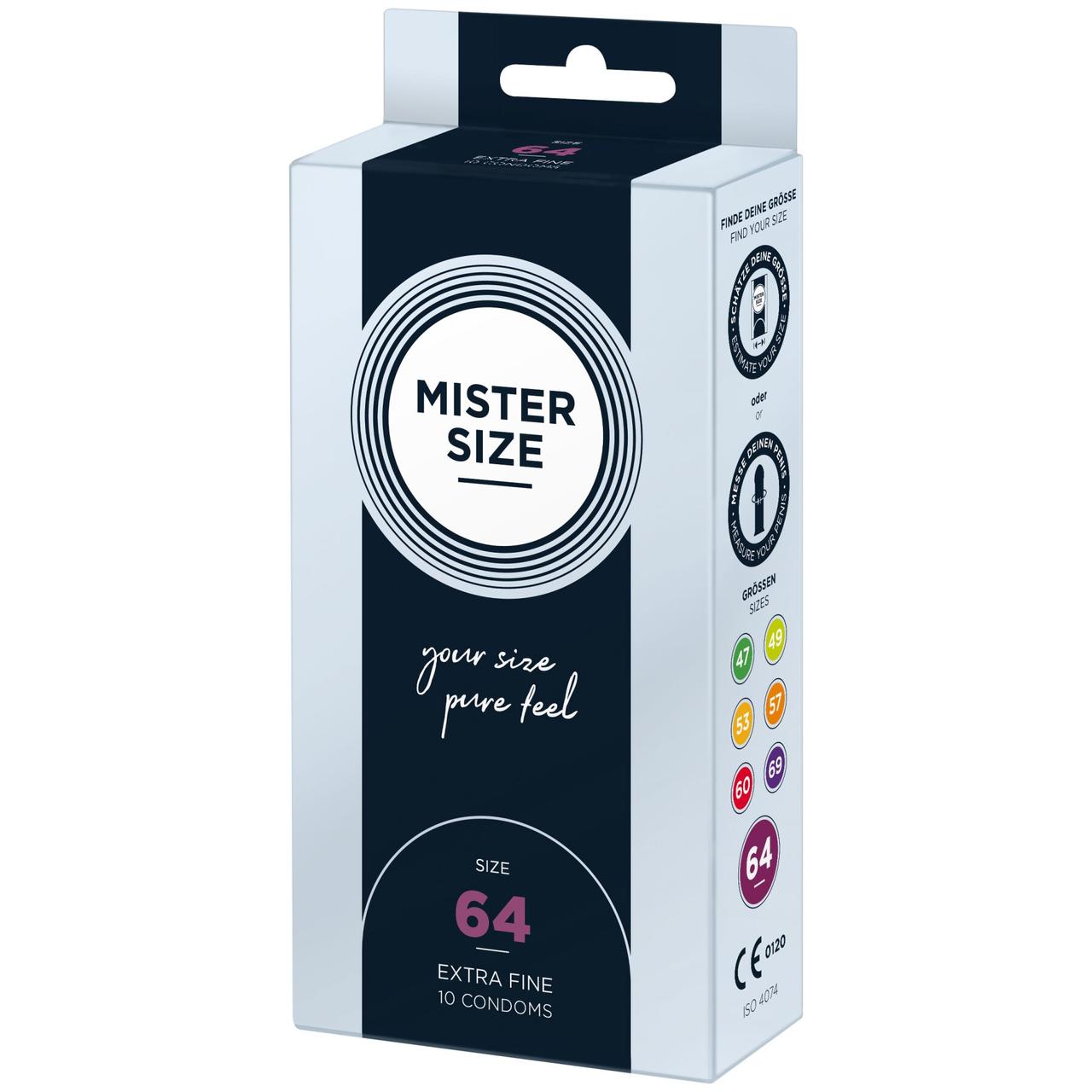 Презервативи Mister Size - pure feel - 64 (10 condoms), товщина 0,05 мм в DIDO