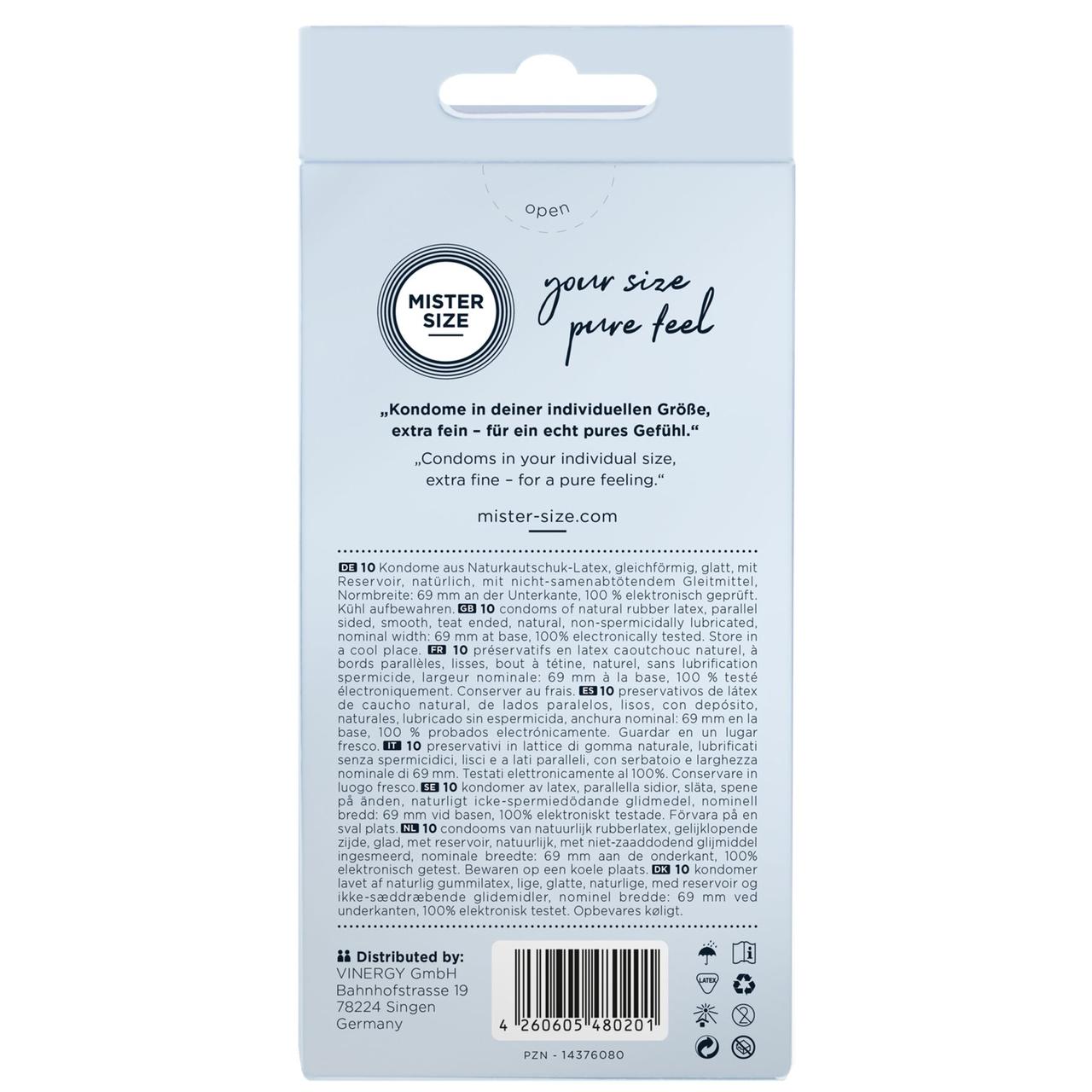 Презервативы Mister Size - pure feel - 69 (10 condoms), толщина 0,05 мм в DIDO