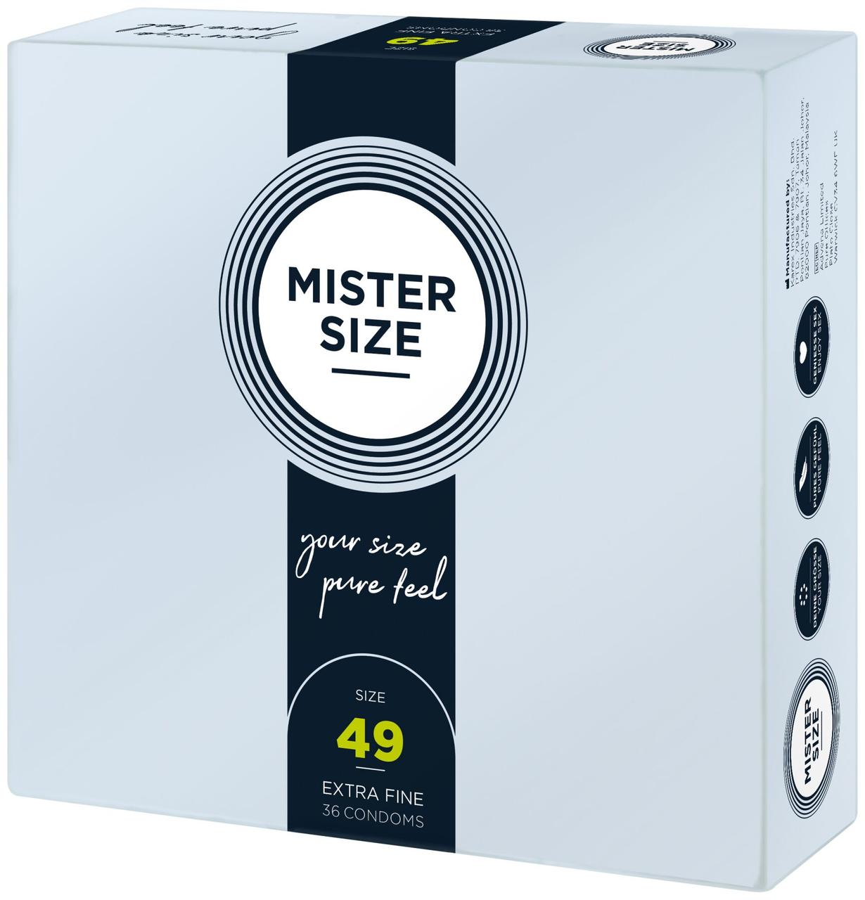 Презервативы Mister Size - pure feel - 49 (36 condoms), толщина 0,05 мм в DIDO