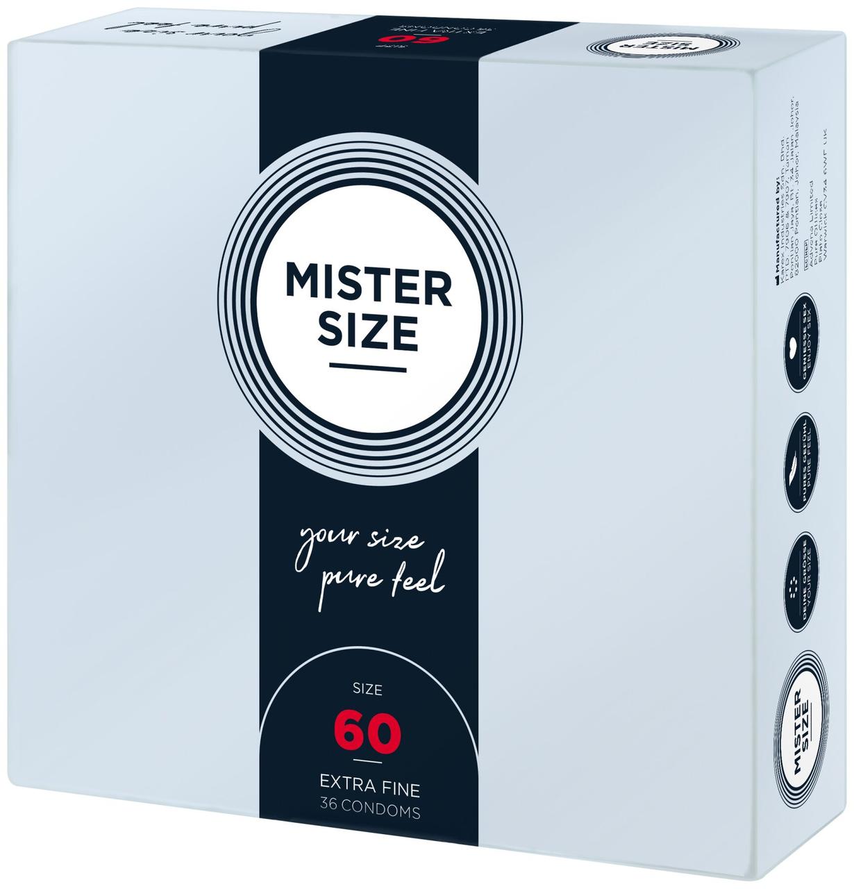 Презервативы Mister Size - pure feel - 60 (36 condoms), толщина 0,05 мм в DIDO