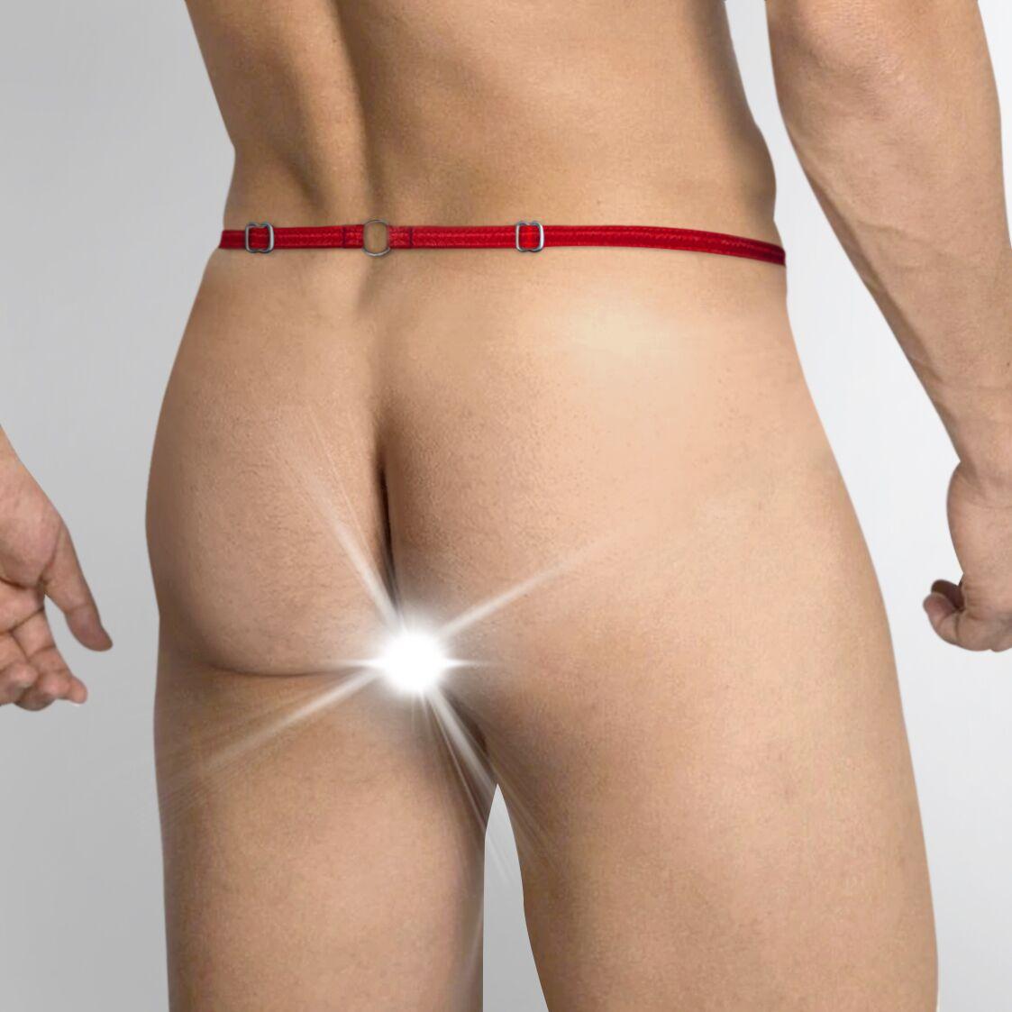 Мужские трусы XS-2XL с силиконовой анальной пробкой Art of Sex - Joni plug panties size L Red в DIDO