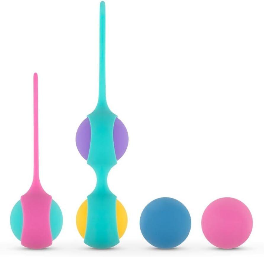 Набір вагінальних кульок PMV20: Vita – Kegel Ball Set, маса 40, 50, 60 г, два тримачі в DIDO