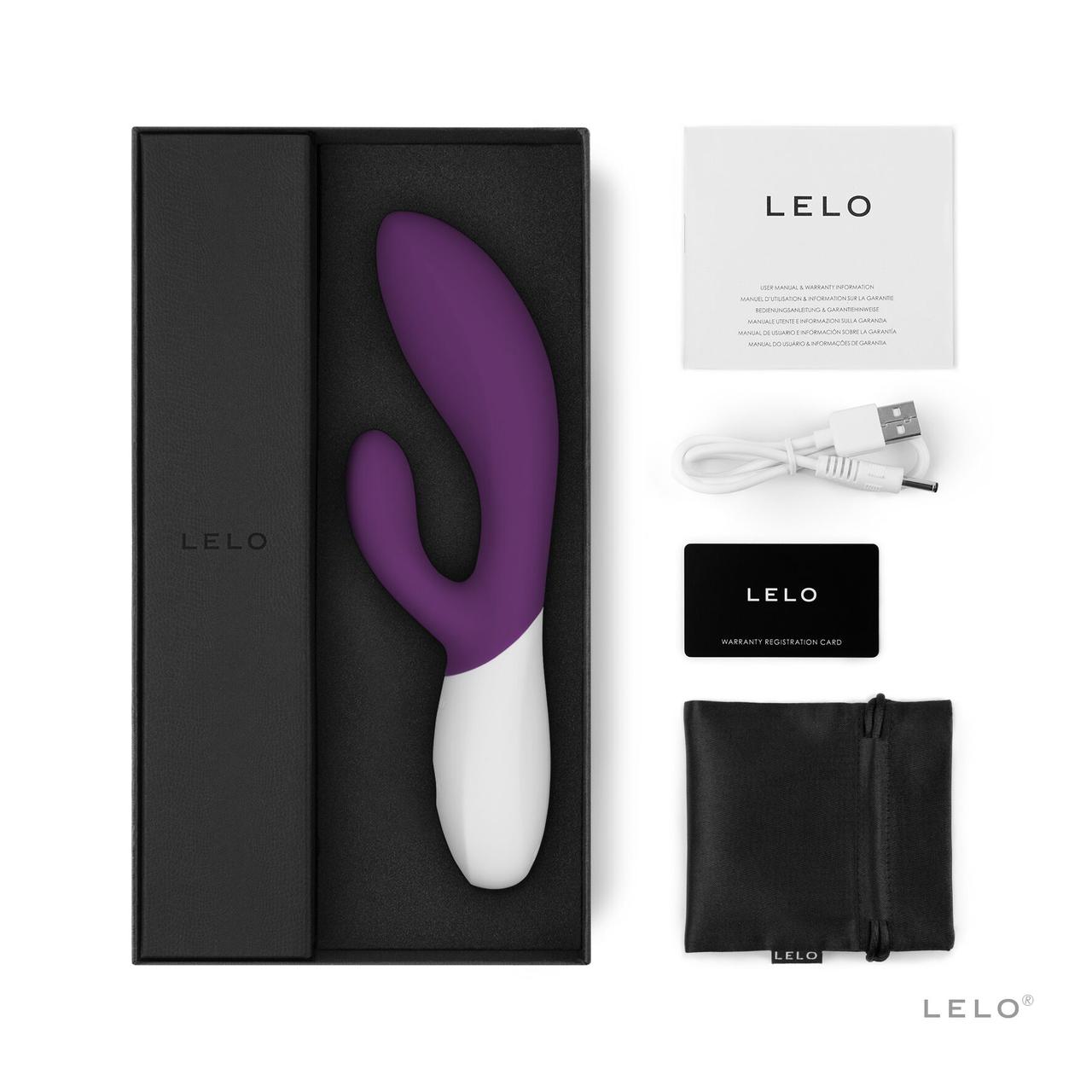 Вібратор-кролик LELO Ina Wave 2 Plum, що манить рух стовбура + вібрації в DIDO
