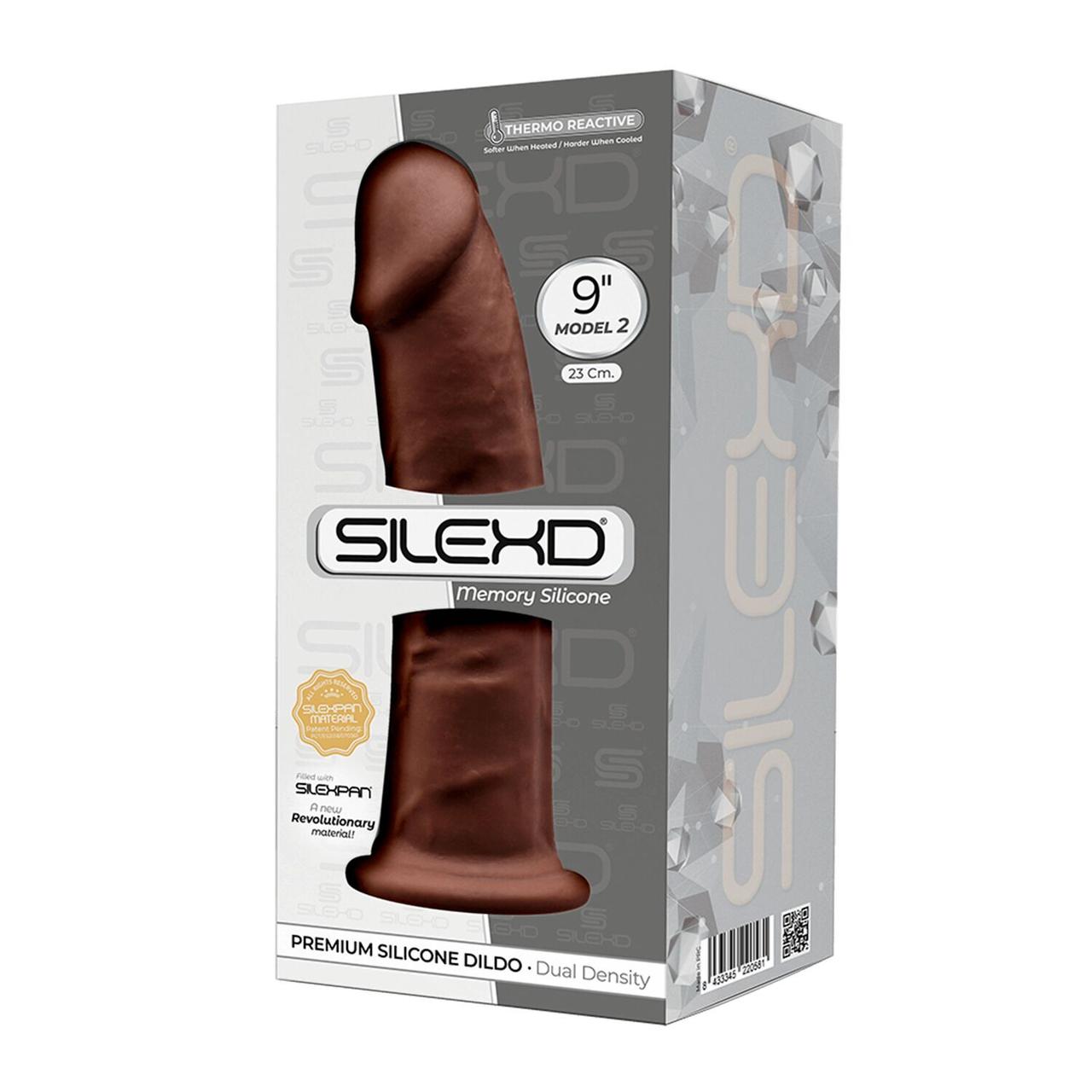 Фалоімітатор SilexD Oscar Brown (MODEL 2 size 9in), двошаровий, силікон+Silexpan, діаметр 5,4см в DIDO