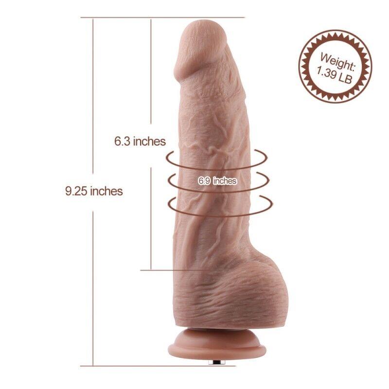 Гибкий фаллоимитатор для секс-машин Hismith 9.25″ Silicone Dildo, система KlicLok в DIDO