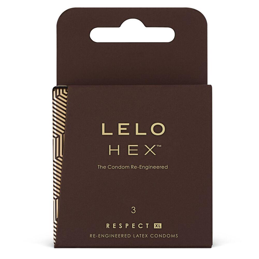 Презервативы LELO HEX Condoms Respect XL 3 Pack, тонкие и суперпрочные, увеличенный размер в DIDO