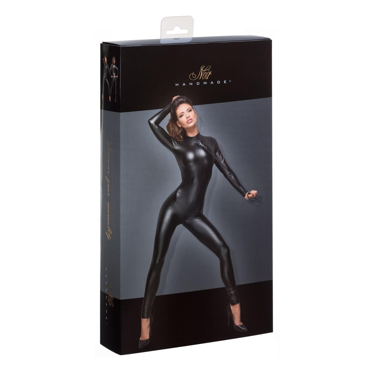 Комбинезон Noir Handmade F162 Powerwetlook overall with leash and two-way zipper - XL в DIDO