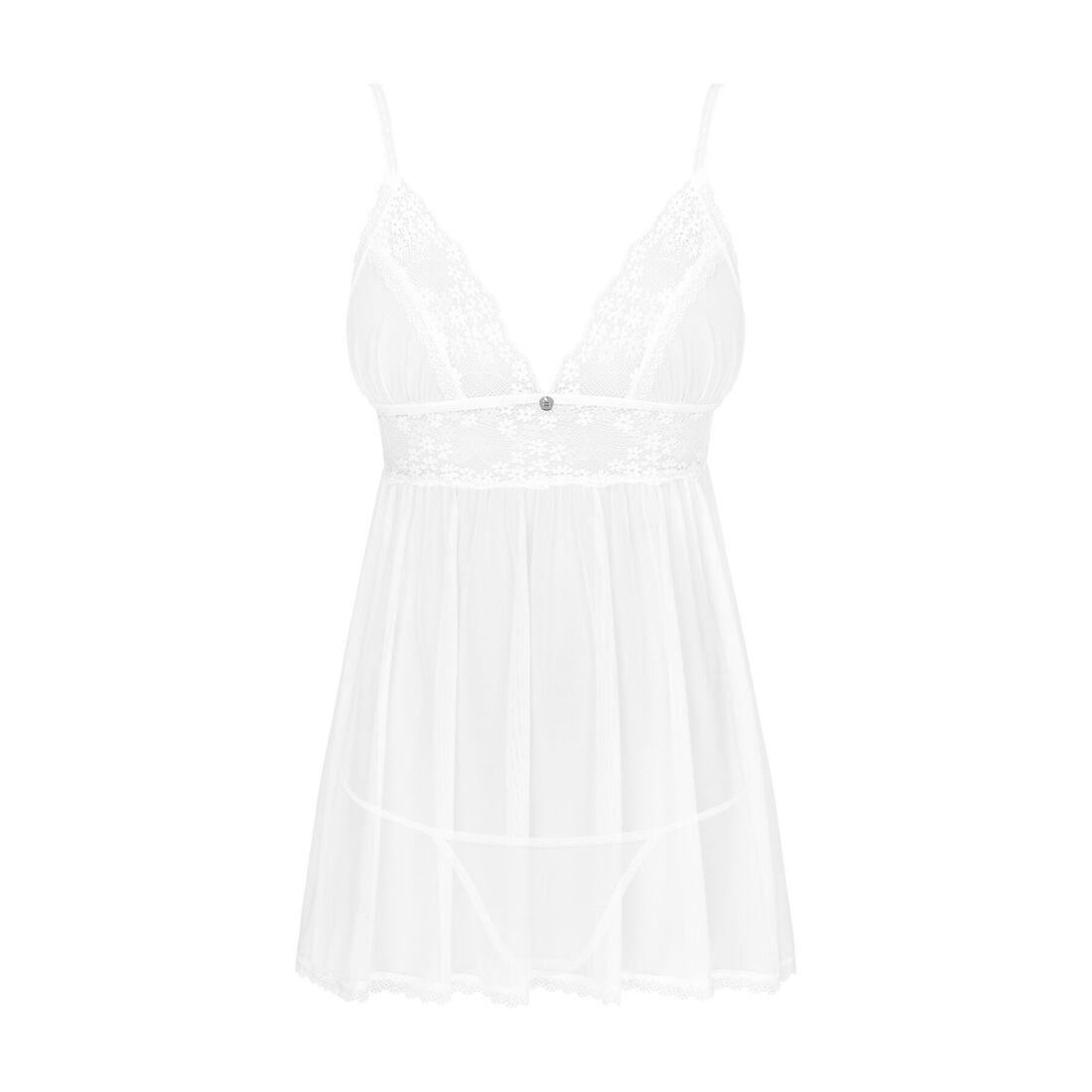 Пеньюар и трусики Obsessive Heavenlly babydoll & thong XL/2XL в DIDO