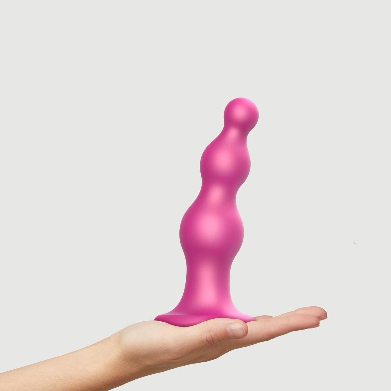 Насадка для страпону Strap-On-Me Dildo Plug Beads Framboise Metallic XL в DIDO