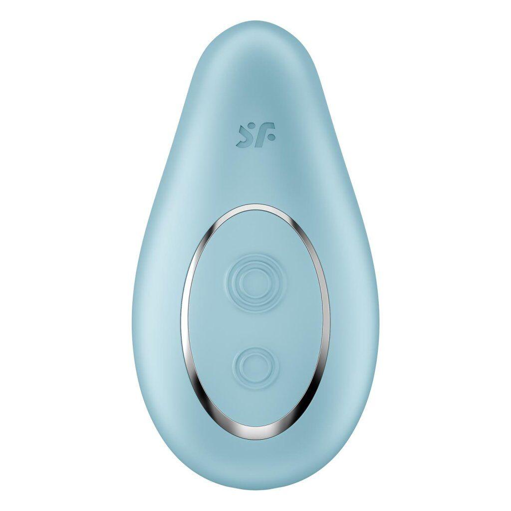 Вібратор Satisfyer Dipping Delight Light Blue, 2 мотори, гнучкий кінчик в DIDO