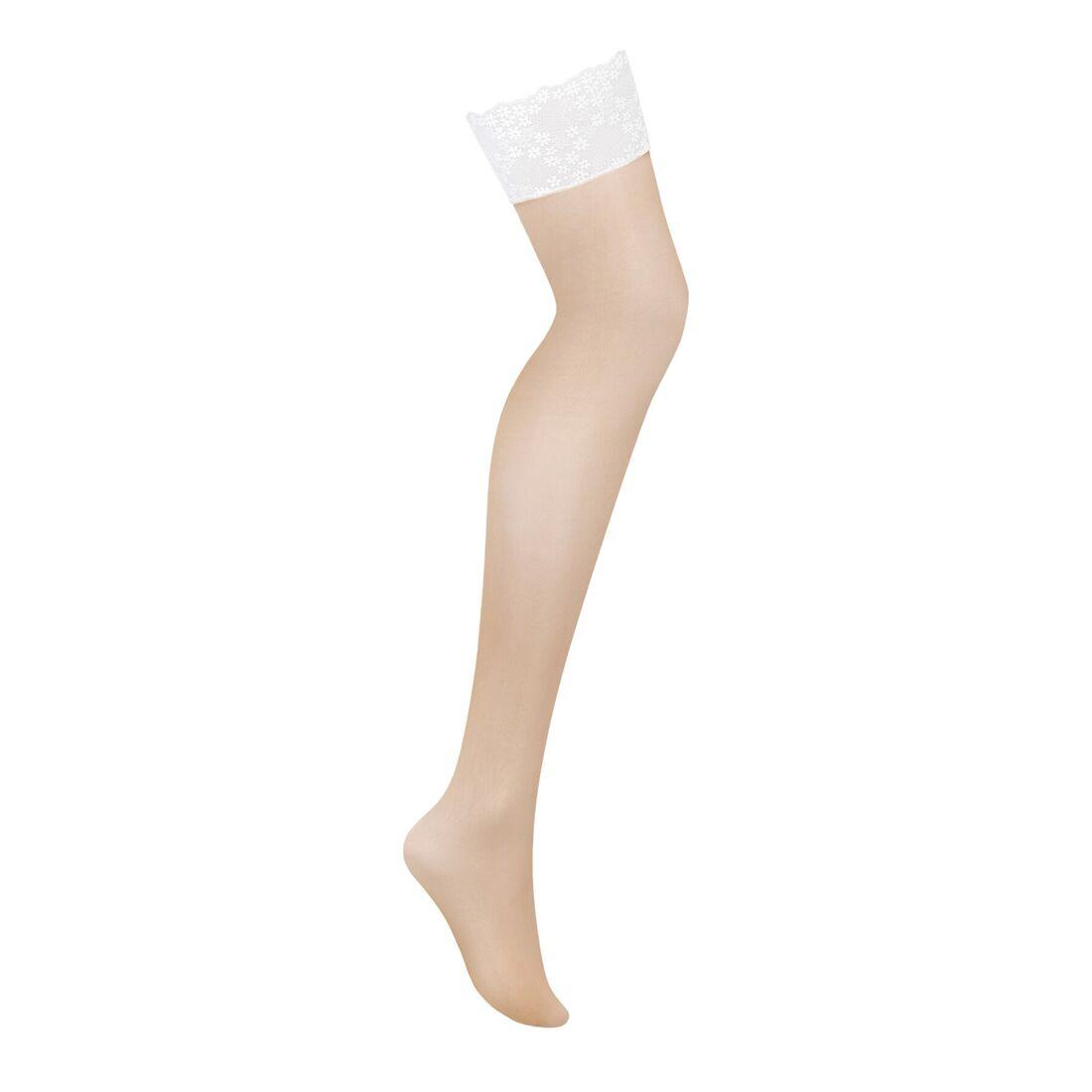 Чулки Obsessive Heavenlly stockings XS/S, широкая резинка в DIDO