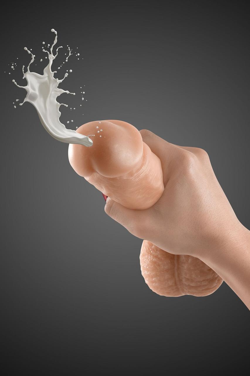 Закінчуючий фалоімітатор Real Body - Cum Kane, довжина 21,5 см, діам. 3,8 см, ТРЕ, присоска в DIDO