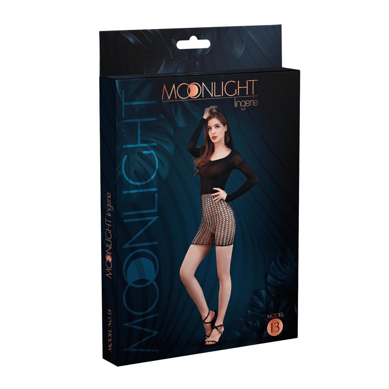 Еротична сукня Moonlight Model 13 XS-L Black, довгий рукав у DIDO