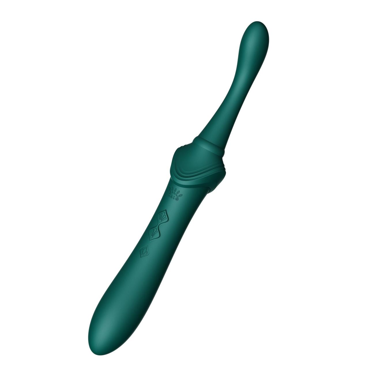 Мультифункціональний вібратор Zalo - Bess 2 Turquoise Green, 4 насадки, підігрів в DIDO