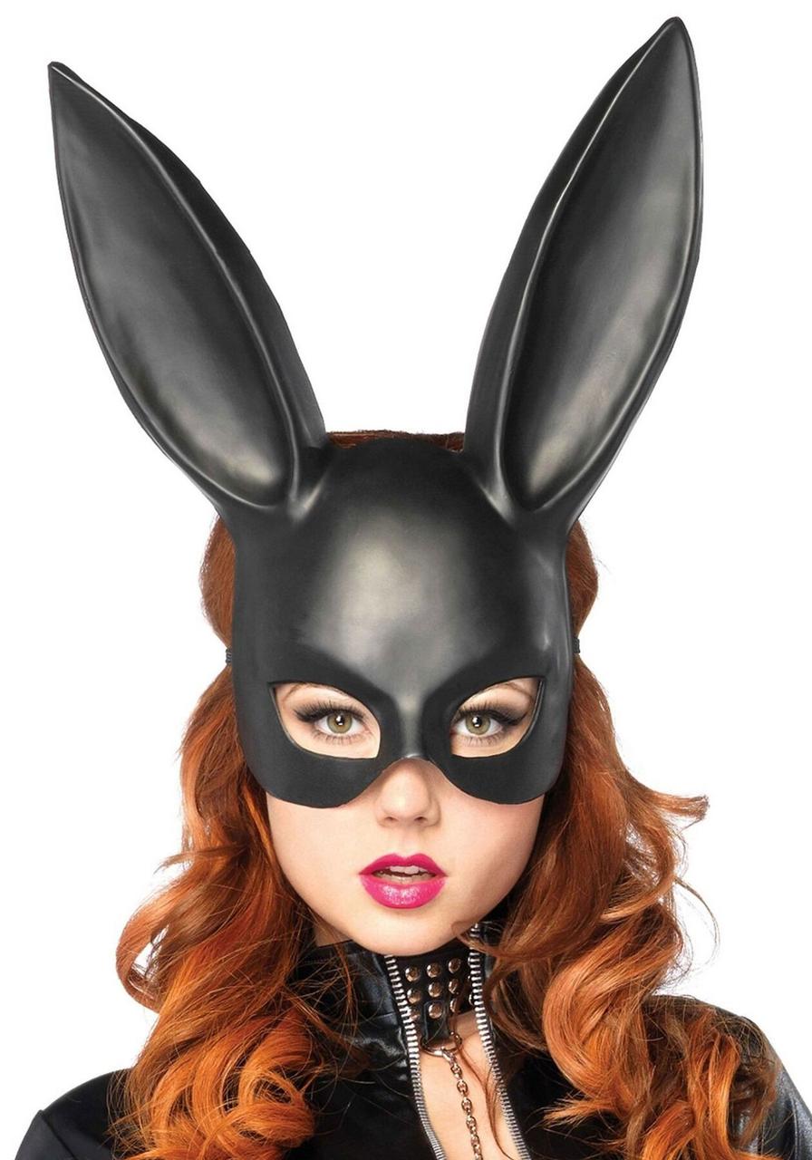 (SALE) Маска кролика Leg Avenue Masquerade Rabbit Mask Black, длинные ушки, на резинке в DIDO