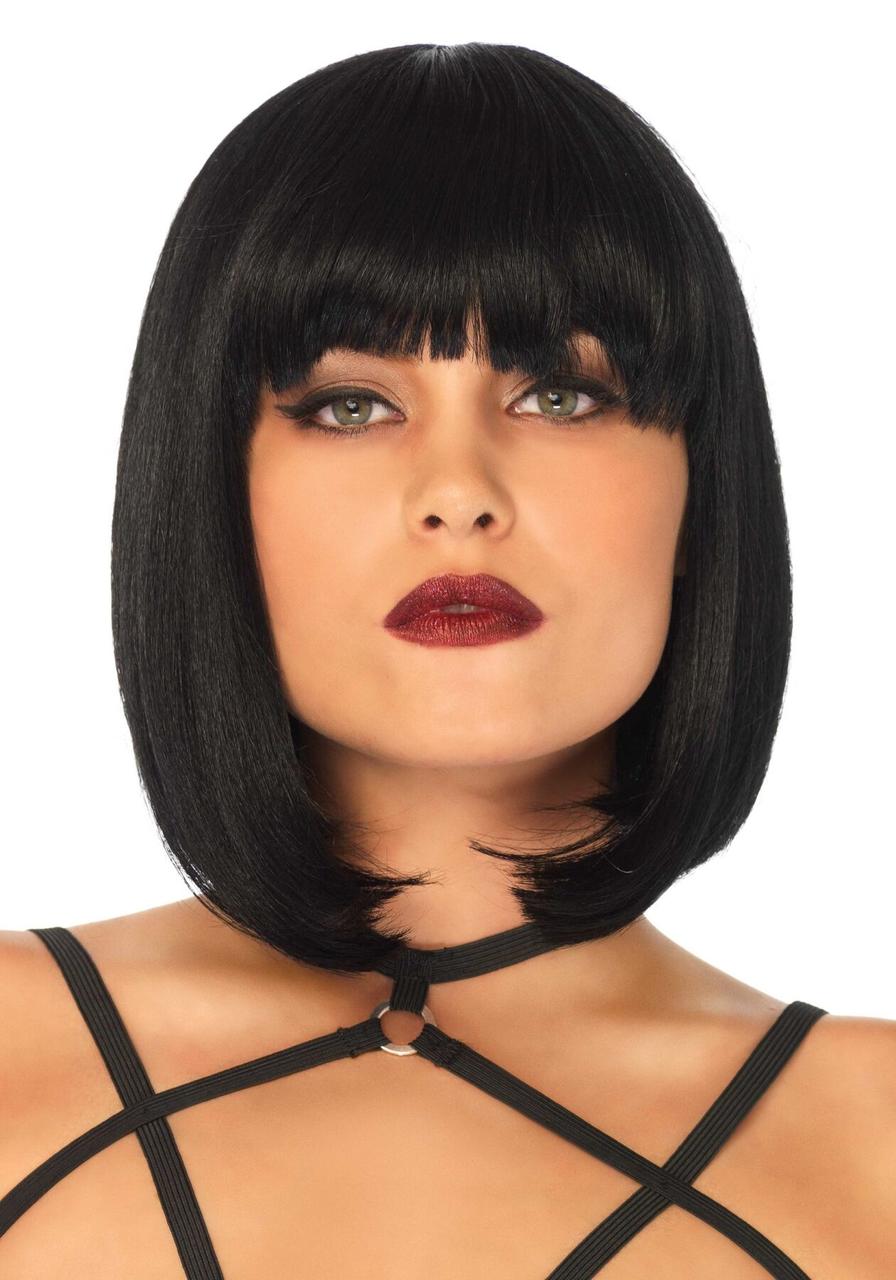 Короткий парик каре с челкой Leg Avenue Short natural bob wig, черный в DIDO