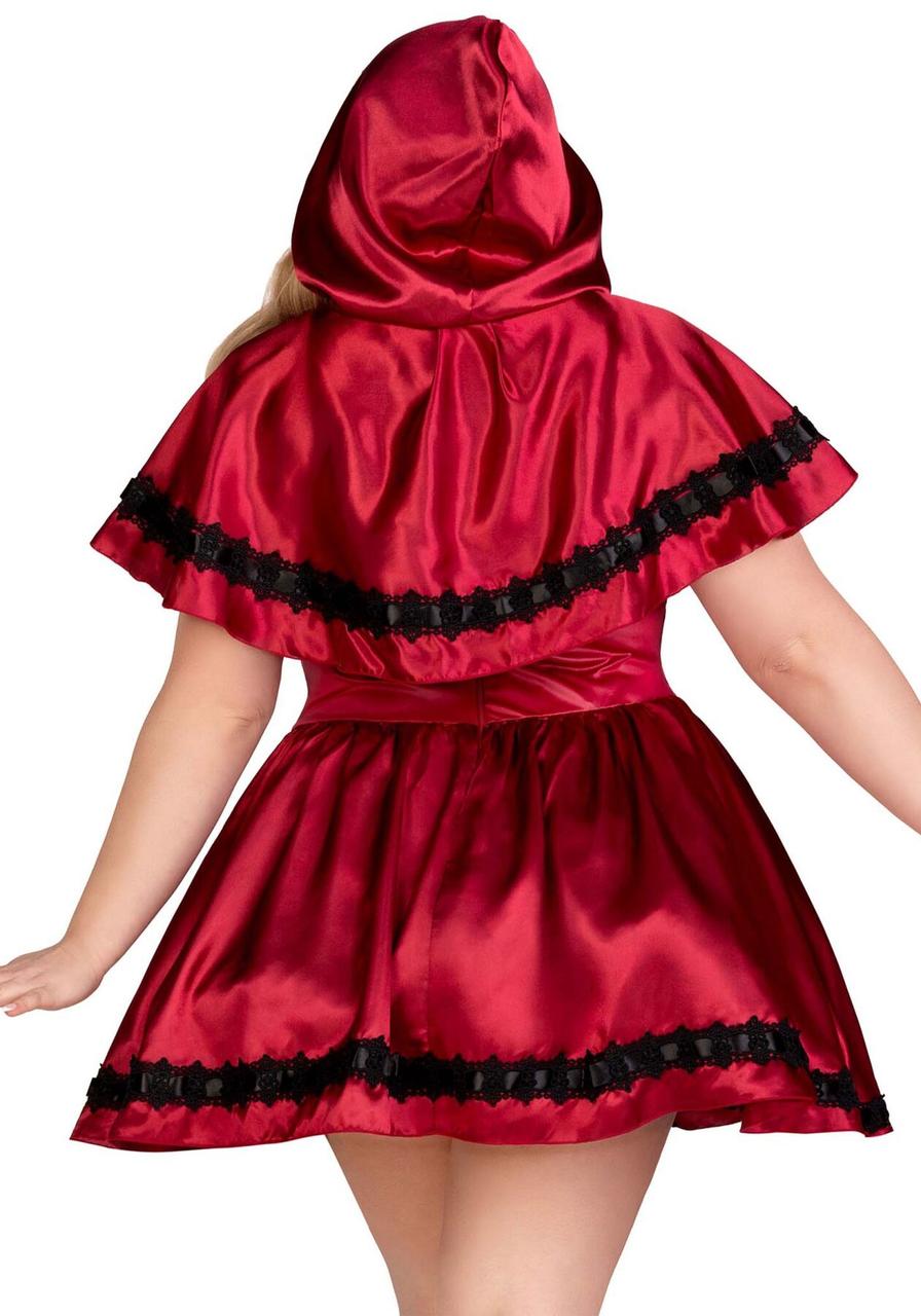 Эротический костюм Красной шапочки Leg Avenue Gothic Red Riding Hood 1X–2X, платье, накидка в DIDO
