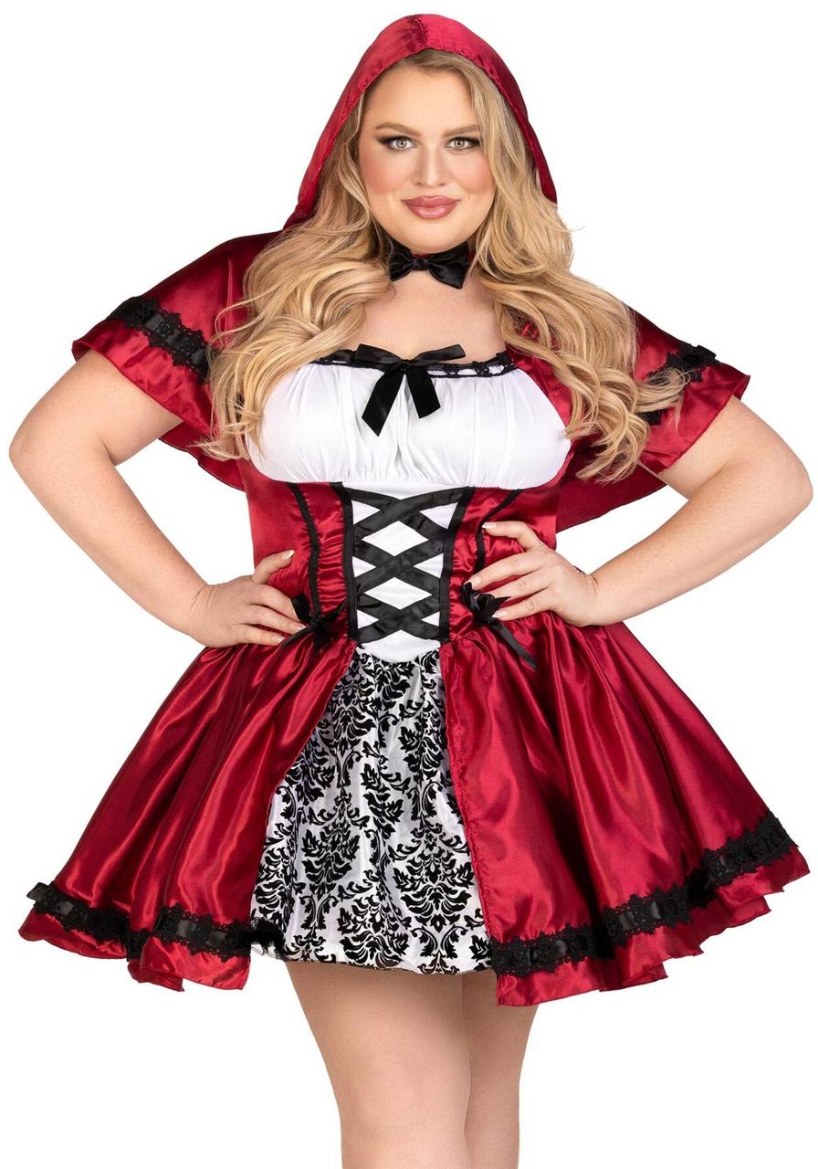 Эротический костюм Красной шапочки Leg Avenue Gothic Red Riding Hood 3X–4X, платье, накидка в DIDO