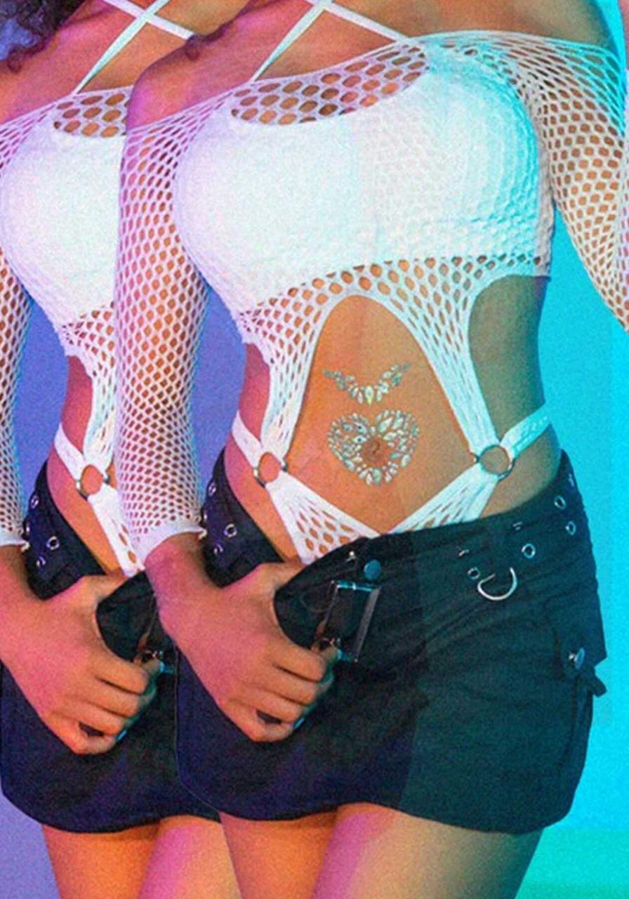 Стрази-прикраси для тіла Leg Avenue Novalie body jewels sticker, наклейки на DIDO