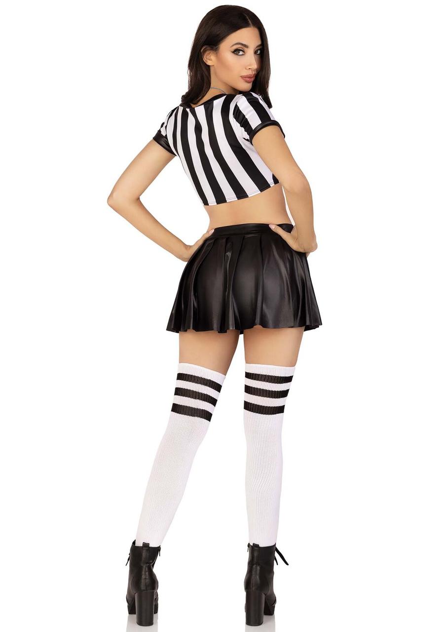 Костюм рефері Leg Avenue Time Out Referee S, кроп-топ, спідниця, свисток у DIDO