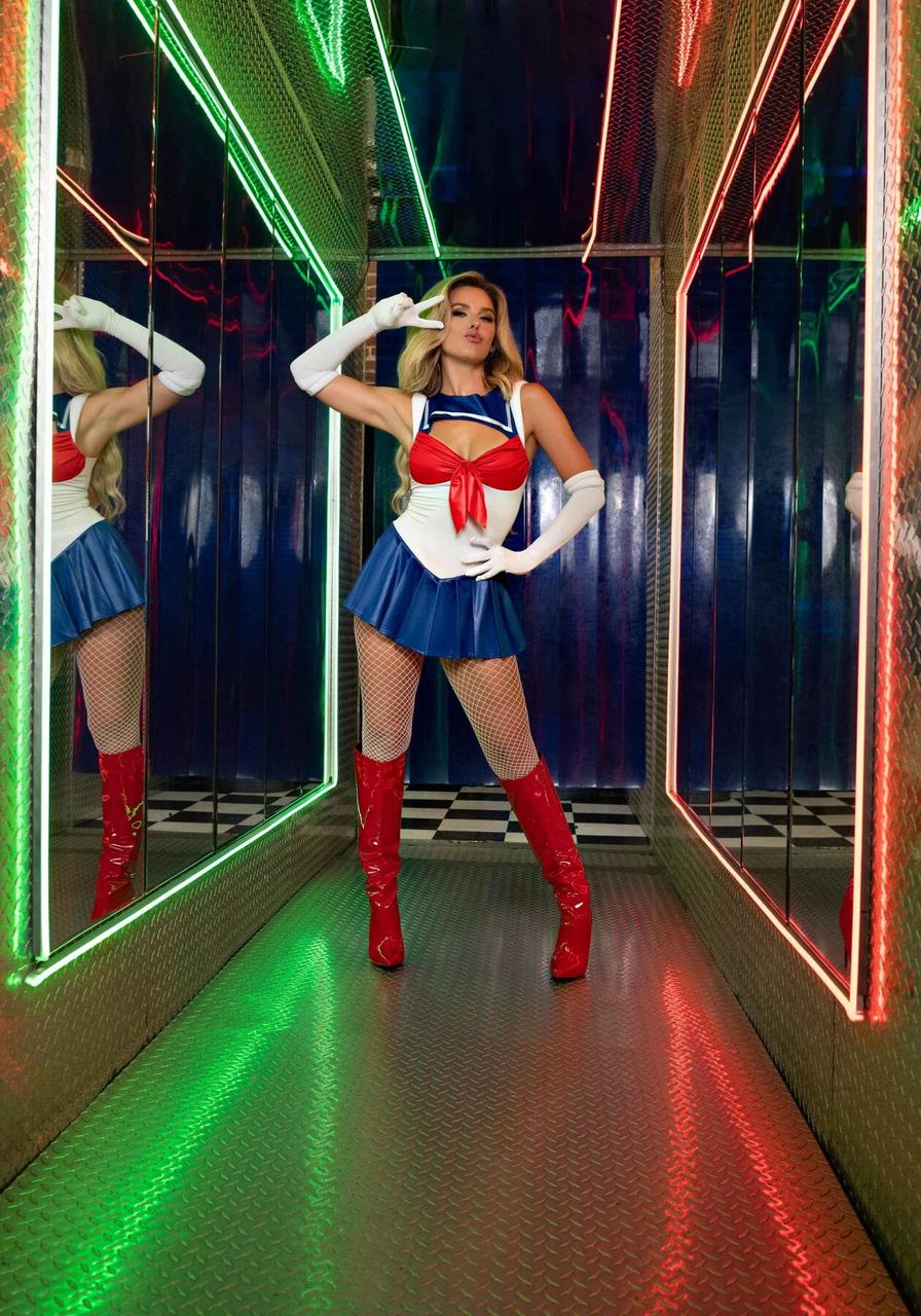 Эротический костюм Сейлор Мун Leg Avenue Sexy Sailor M, платье, перчатки, бант в DIDO