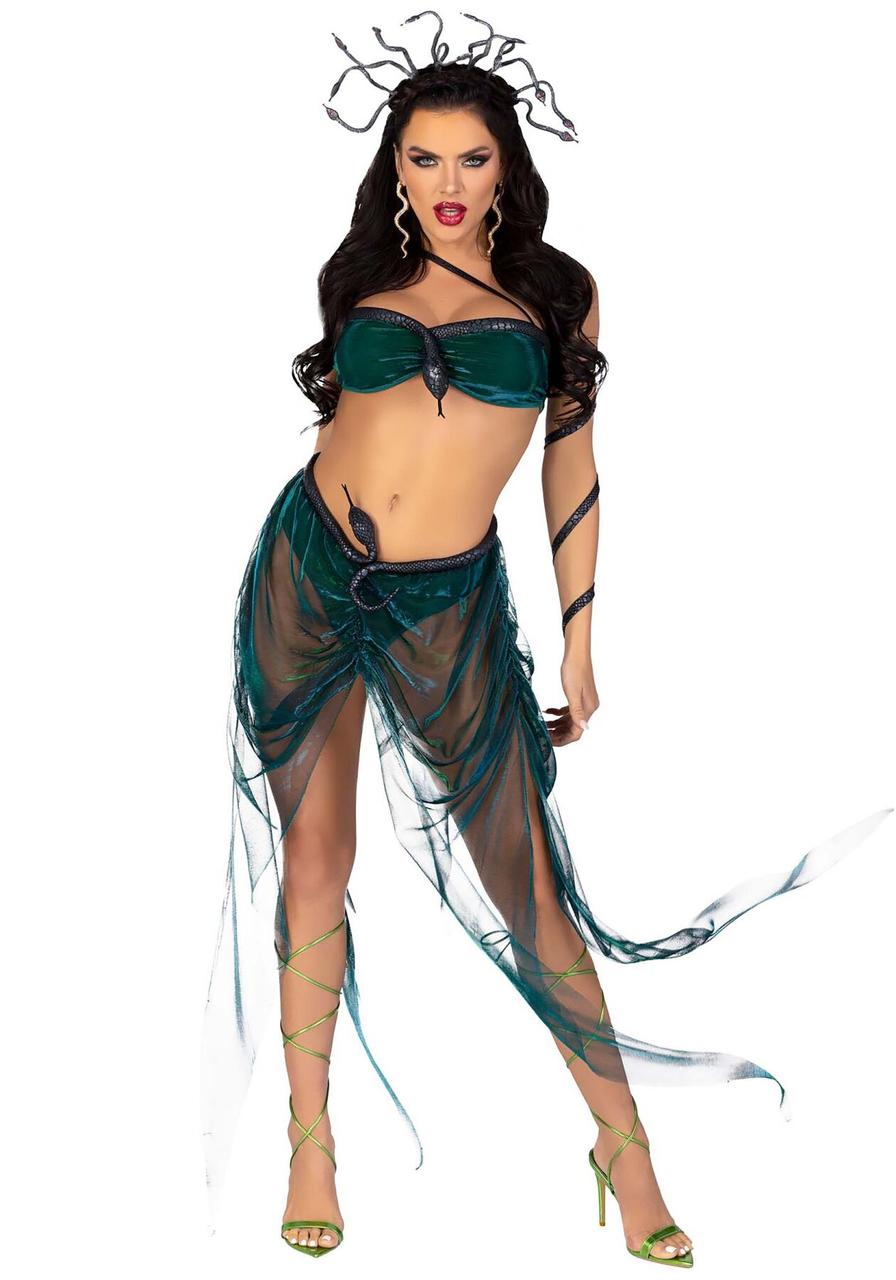 Еротичний костюм Горгони Leg Avenue Medusa Costume M, топ, спідниця, нарукавники, прикраси в DIDO