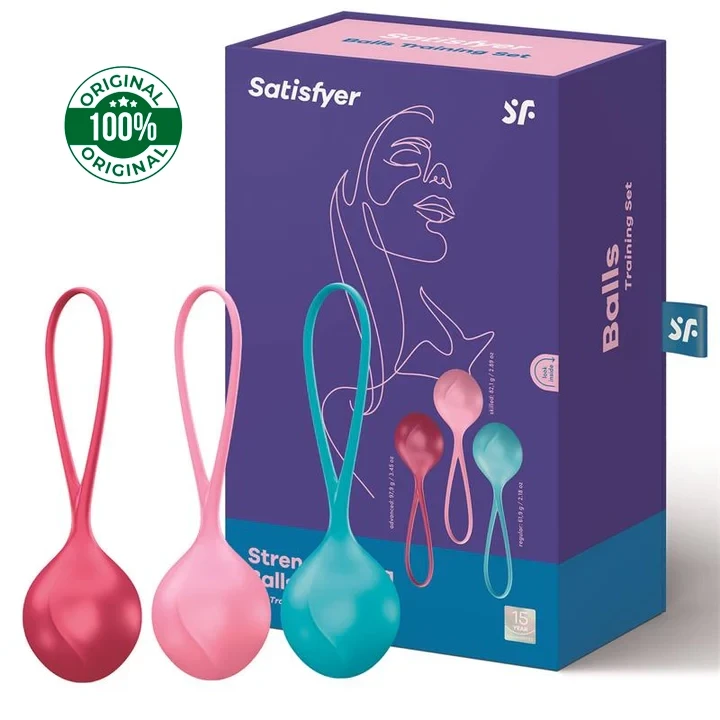 Вагінальні кульки Satisfyer V Balls (3 пари), діаметр 3,4см, маса 79-114-150г, монолітні в DIDO