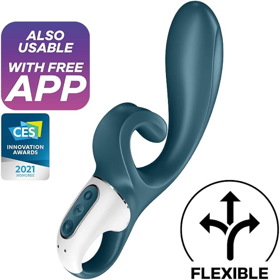 Смарт вібратор кролик Satisfyer Hug Me Bluegrey, 2 мотори, діаметр 4,2см, широка кліторальна частина в DIDO