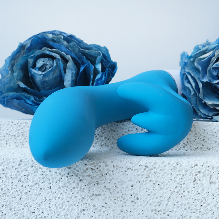 Вібратор кролик з потрійним відростком Satisfyer Embrace me Turquoise, 2 мотори, діаметр 3,6 см в DIDO
